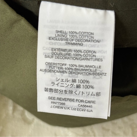 ❤️2/$15 or 3/$21❤️ J. Crew Olive Embroidered Miniskirt w/Tie Waist, Size 00 - Picture 12 of 12